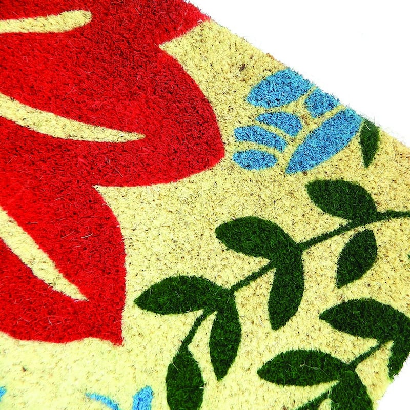 PVC backed coir mat Bleach printed18 inch x 30 inch - 18" x 30"
