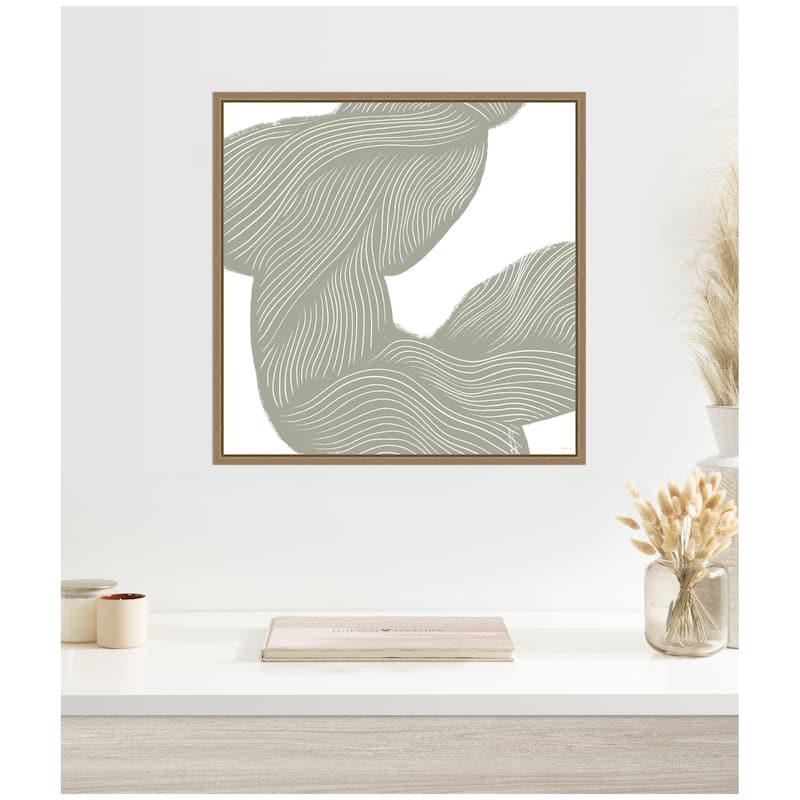 Kate and Laurel Movement Lines by Gabrielly Guedes Framed Canvas Wall Art Print