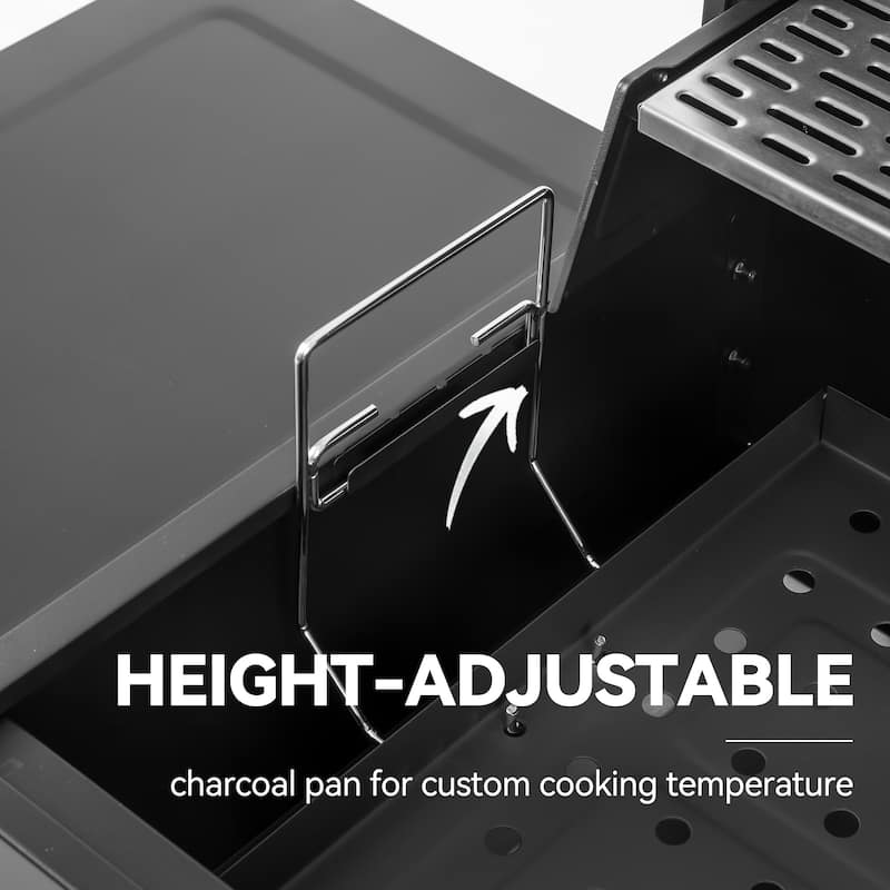 Royal Gourmet 24-Inch Movable Black Charcoal BBQ Grill