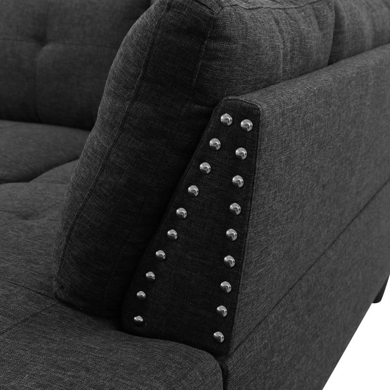 3 Piece Modular Sectional Sofa with Storage Ottoman and Flip Top Table