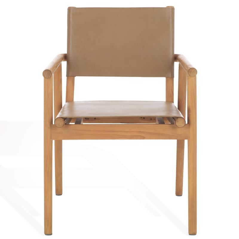 SAFAVIEH Couture Hutson Leather Dining Chair - 23"W x 24"D x 34"H