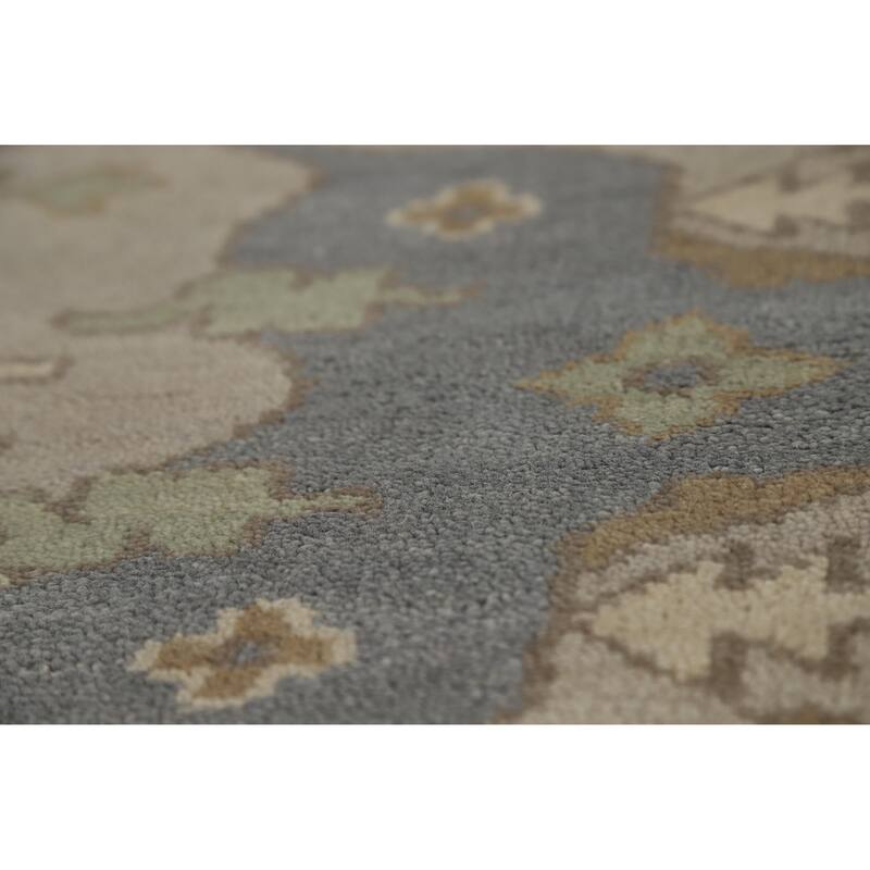 Oushak Indian Rug Hand-Knotted Wool Carpet - 8'1" x 9'10"