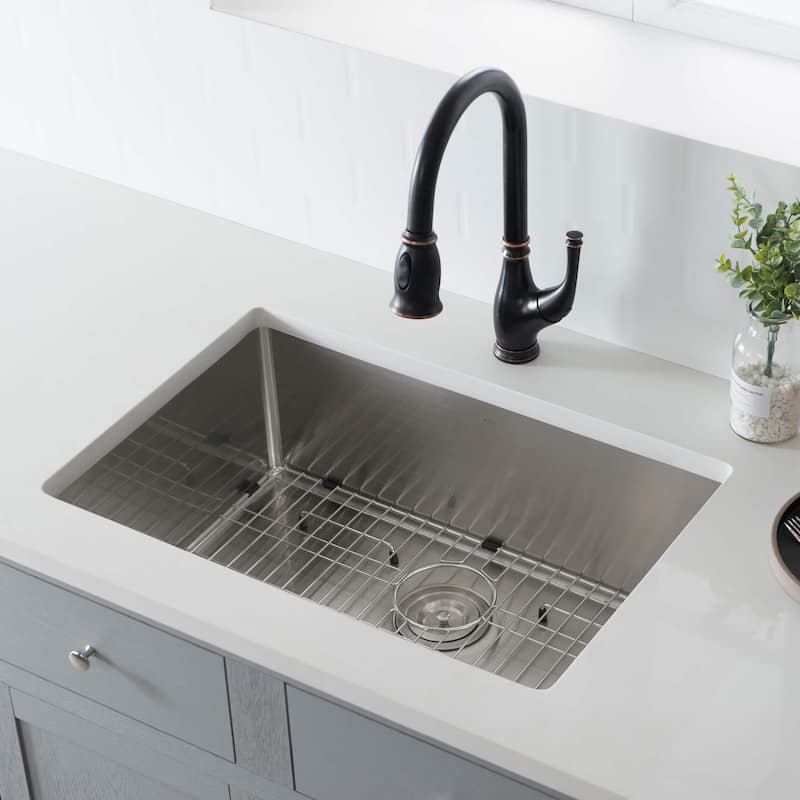 Handcrafted Undermount Single Bowl Stainless Steel Kitchen Sink
