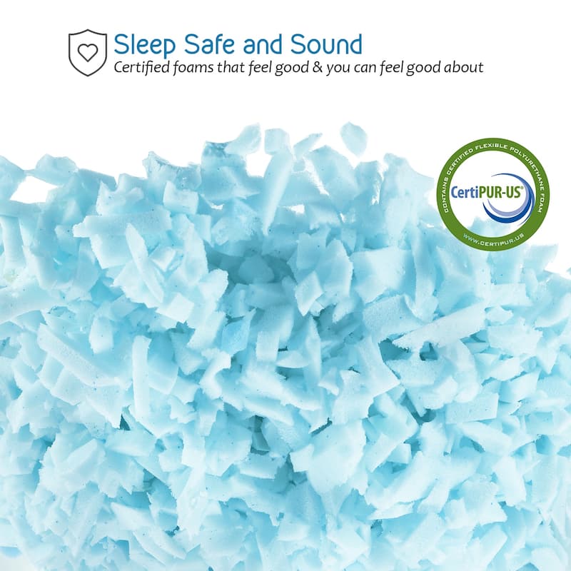 Nestl Gel-Infused Shredded Memory Foam Pillow - CertiPUR US Approved Cooling Pillow Cover - Body Pillow - 20" x 54"