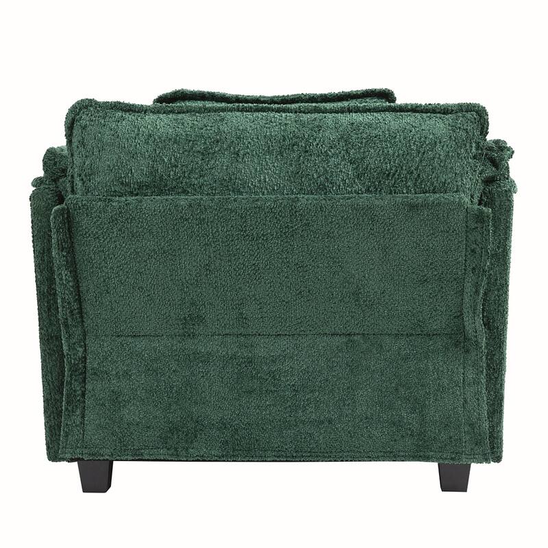 Boucle Oversized Sofa Chair With Ottoman