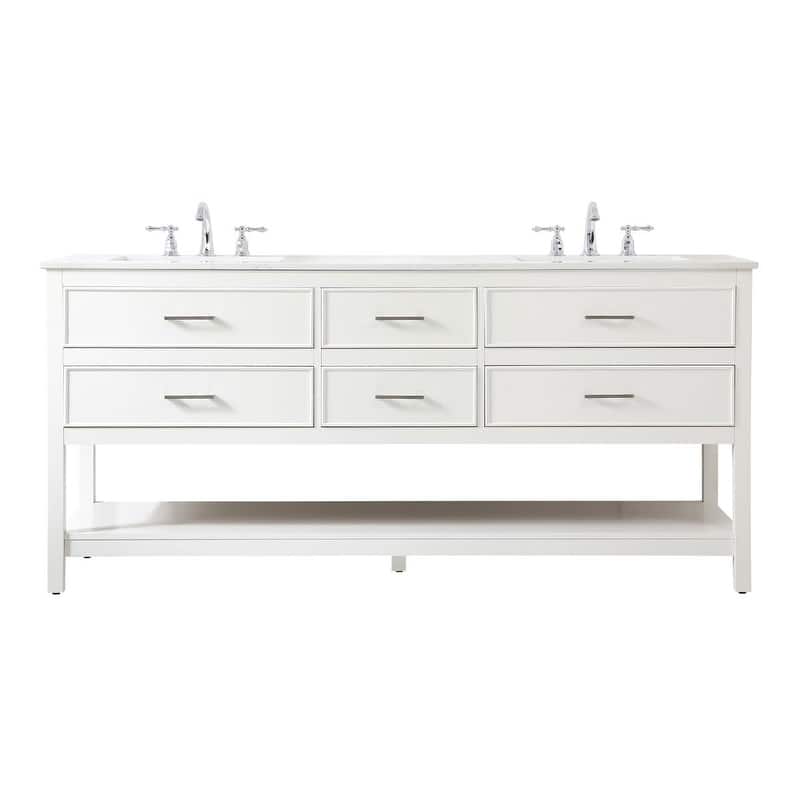 Elegant Lighting VF19072D Sinclaire 72" Free Standing Double Basin