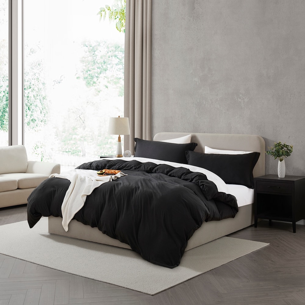 Nestl Premium Ultra Soft Pre-washed Duvet Cover Set with Zipper Closure and Corner Ties