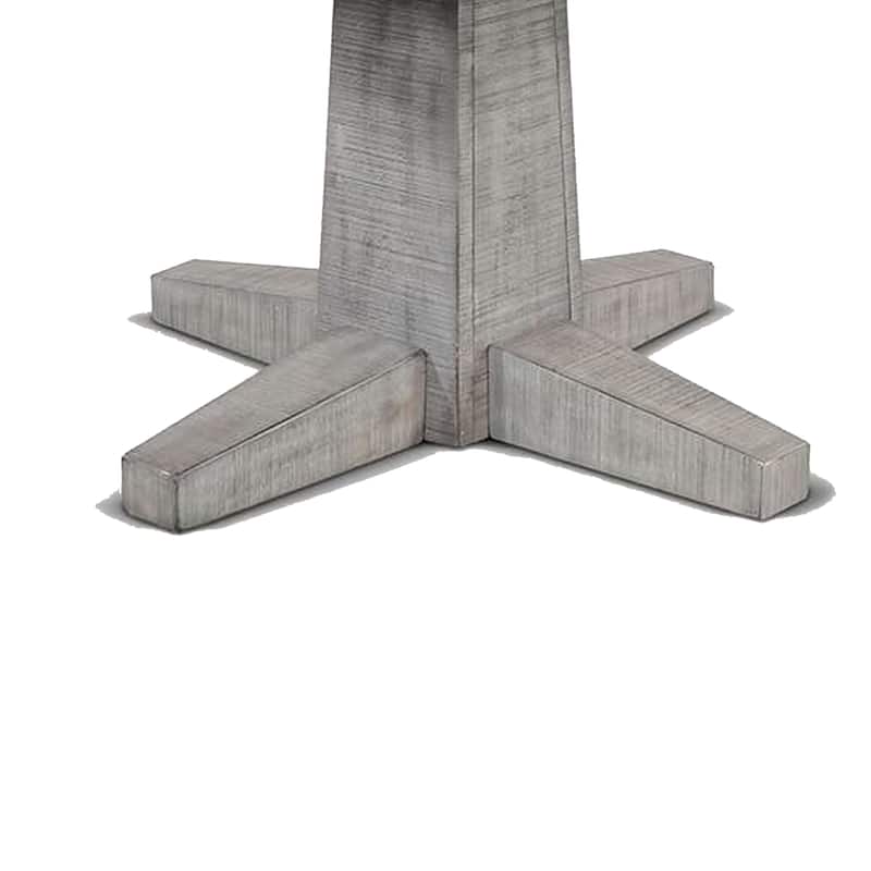 Zeka Game Table w Reversible Dining Top, Gray Mahogany Wood 53 Inch