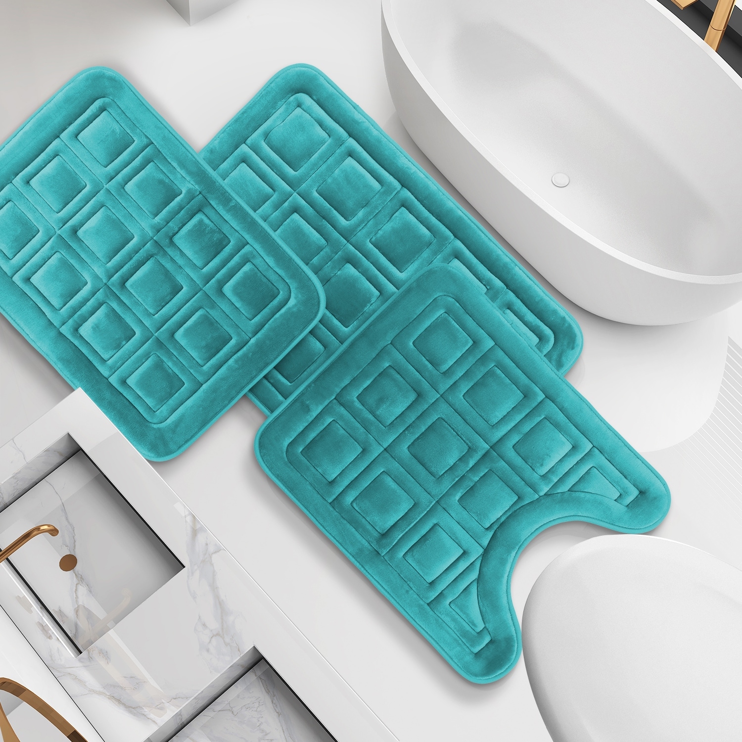  WODEJIA Bath Rugs Sponge Foam Soft for Bathroom,Flannel Mat Non  Slip Bright 3D Printed for Bedside and Living Room,Clearance MatS Dust  Forlaundry Room（Underwater World : Home & Kitchen