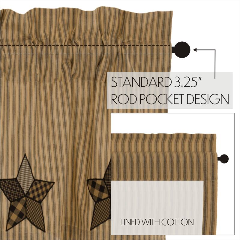 Farmhouse Star Applique Valance