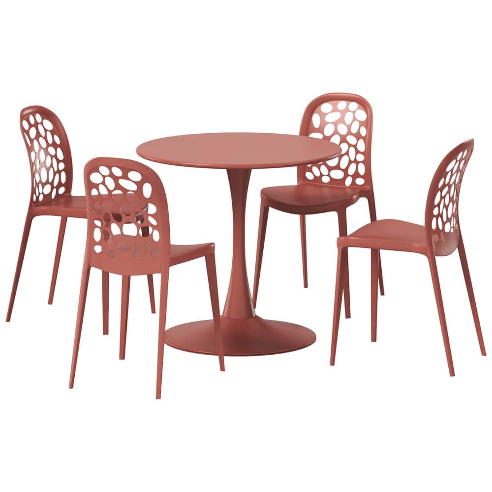 Frond and Form 4-Person Outdoor Round Dining Set