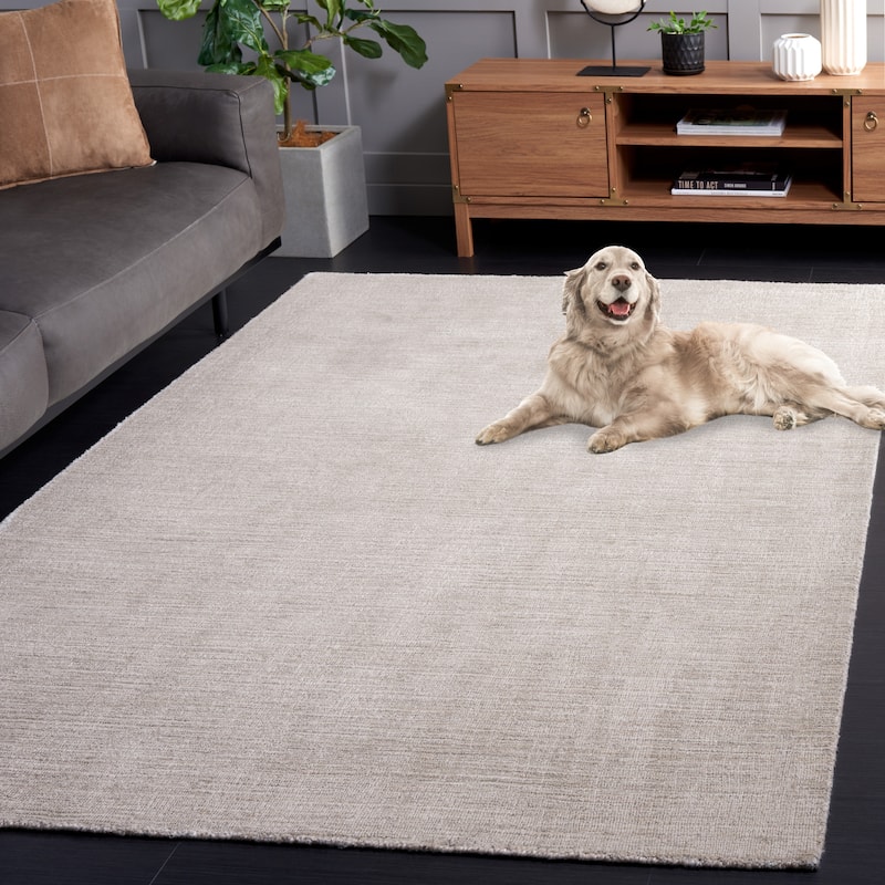 SAFAVIEH Mirage Mihaila Contemporary Viscose Rug - 6' Round - Beige