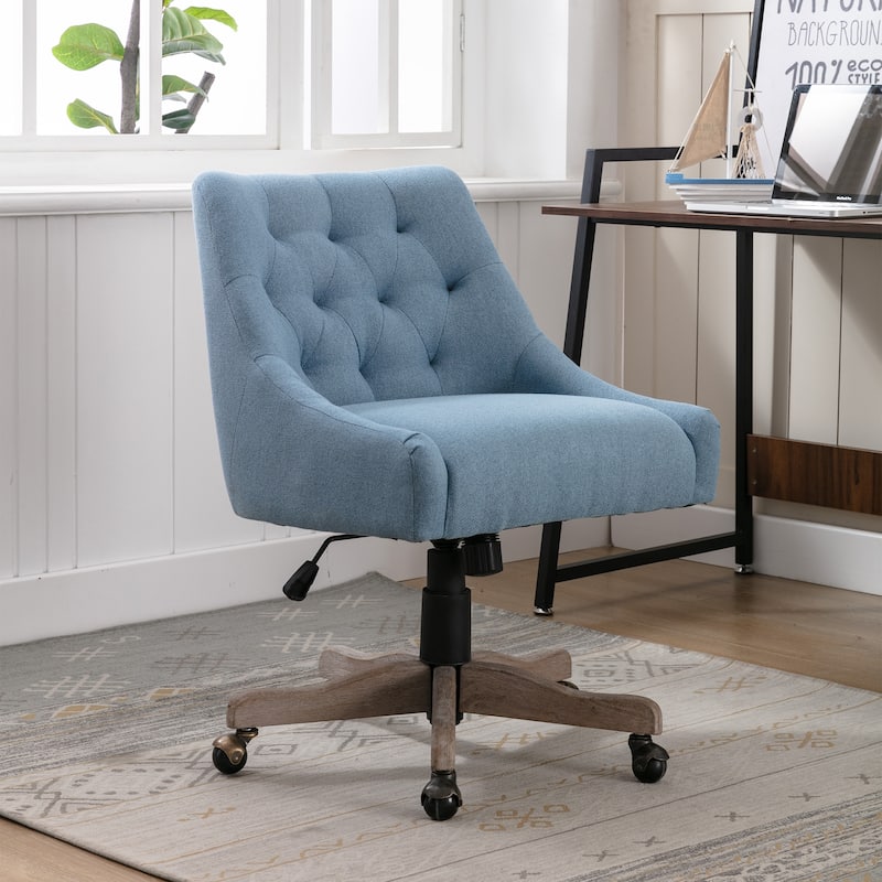 Modern Tufted Velvet Swivel Home Office Chair