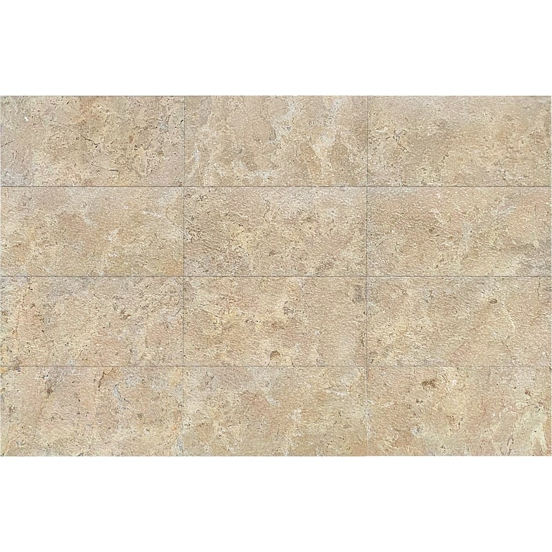 12"×24" Leather Finished Natural Stone Marble Tiles for Floor and Wall, 1 Box 4Pcs