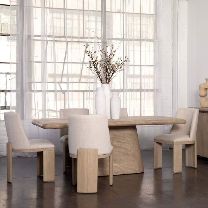Max 79" Wide Acacia Dining Table, Natural