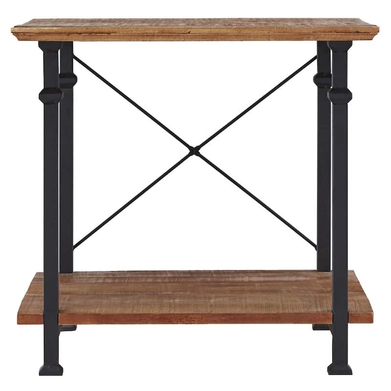 Myra Vintage Industrial Modern Rustic End Table by iNSPIRE Q Classic