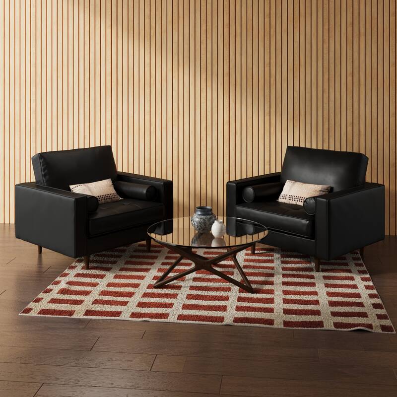 Bloomfield Upholstered Vegan Leather Arm Chair