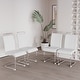 preview thumbnail 2 of 40, Modern Dining Chairs, PU Faux Leather High Back Upholstered Side Chair with C-shaped Tube Plating Metal Legs(Set of 4)