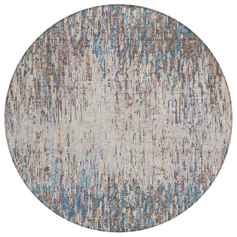 Machine Washable Indoor/ Outdoor Abstract Moxy Chantille Rug