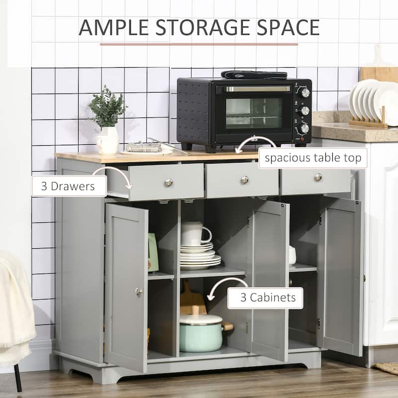 Sideboard Buffet Cabinet with Drawers, Kitchen Cabinet