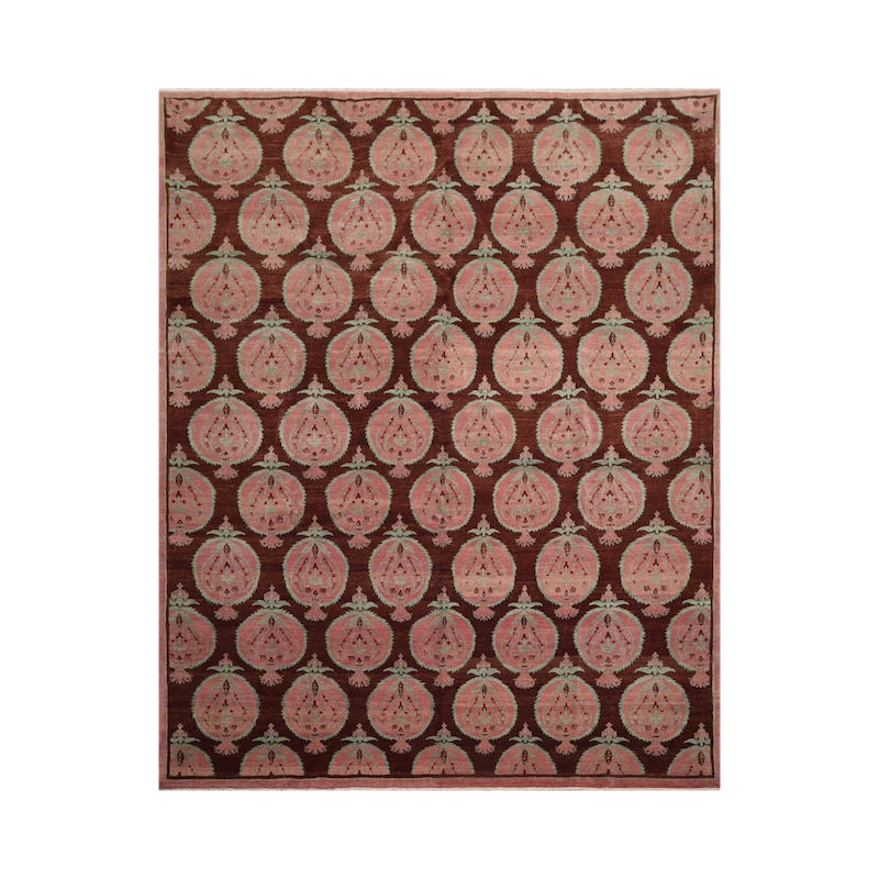 Hand Knotted Michaelian & Kohlberg Brown Tibetan 100% Wool Area Rug