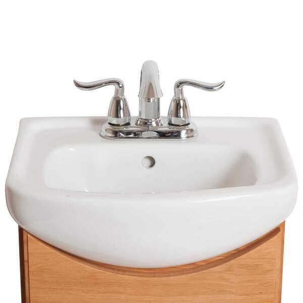 Shop Fine Fixtures Petite 16 Inch Bathroom Vanity With Vitreous China Sink Top Overstock 10173241