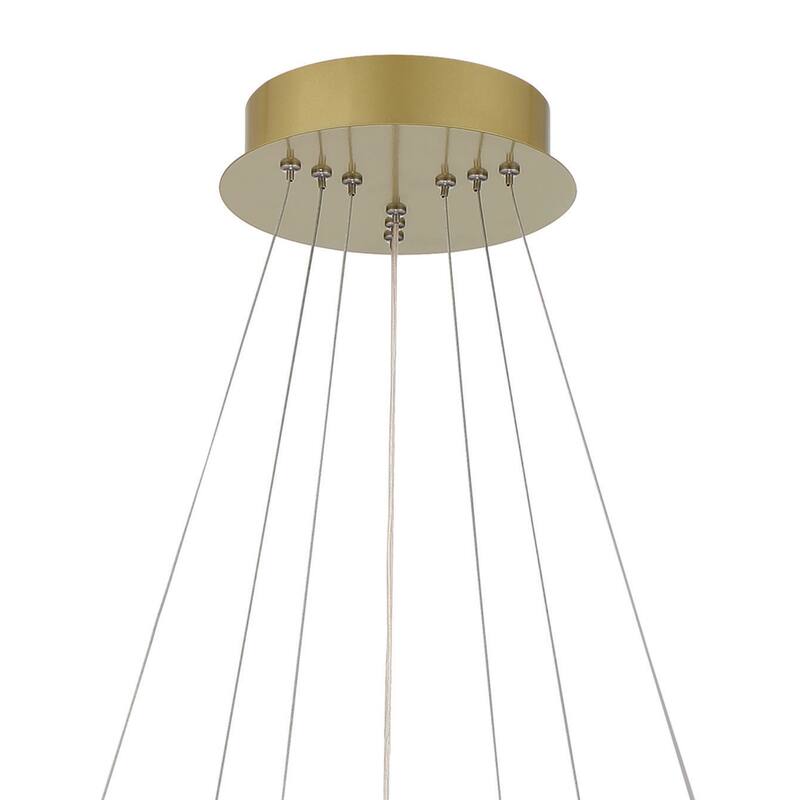 3-Light Unique Tiered LED Chandelier - 18.9'' H x 19.88'' W x 19.88'' D