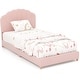 preview thumbnail 12 of 17, Costway Kids Twin Platform Bed Frame Upholstered Twin Size Bed with