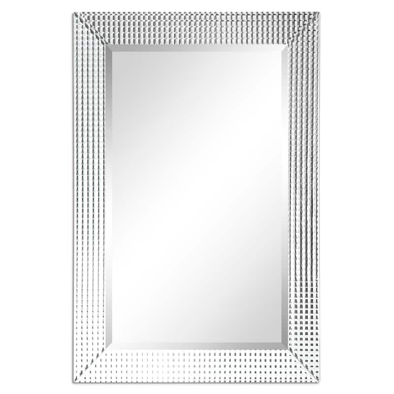 Bling Beveled Glass Rectangle Wall Mirror - Clear