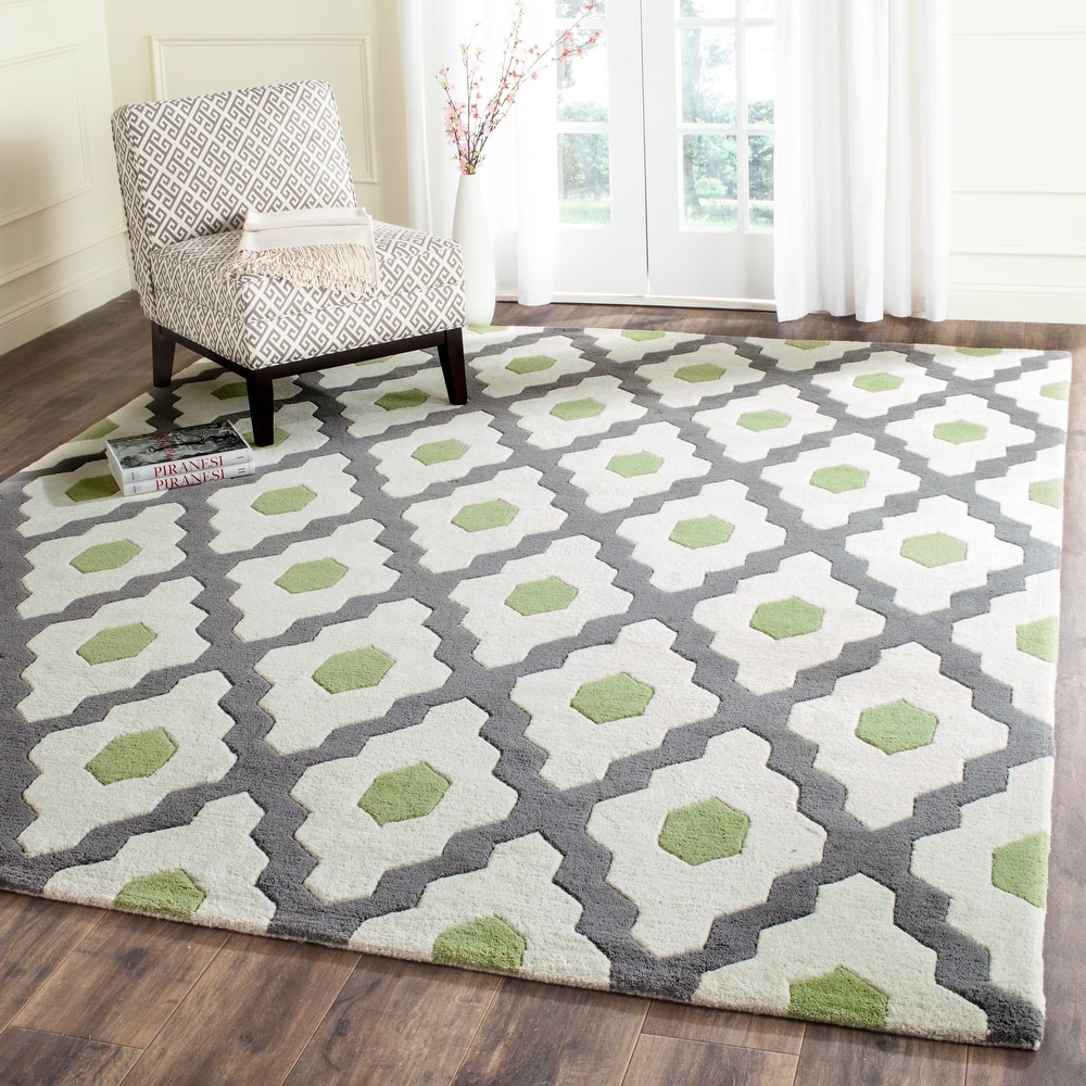 SAFAVIEH Handmade Chatham Sutapa Modern Moroccan Wool Rug