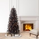 preview thumbnail 1 of 4, Puleo International 6 ft. Pre-Lit Black Carson Pine Artificial Christmas Tree Black