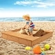 preview thumbnail 2 of 8, Costway Kids Wooden Sandbox w/ Bench Seats & Storage Boxes Children - See Details
