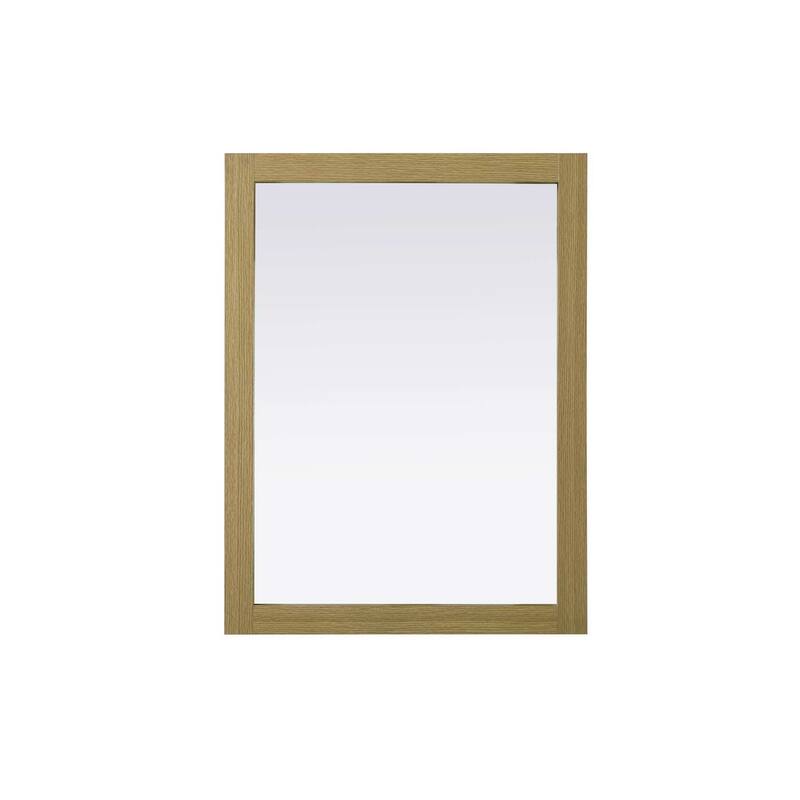 Solene Wooden Rectangle Mirror (24-30 x 36 in.) - Honey Brown - 27" x 36"