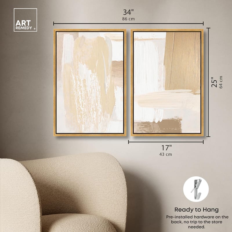 Tactile Textures II Canvas Set of 2 by Art Remedy