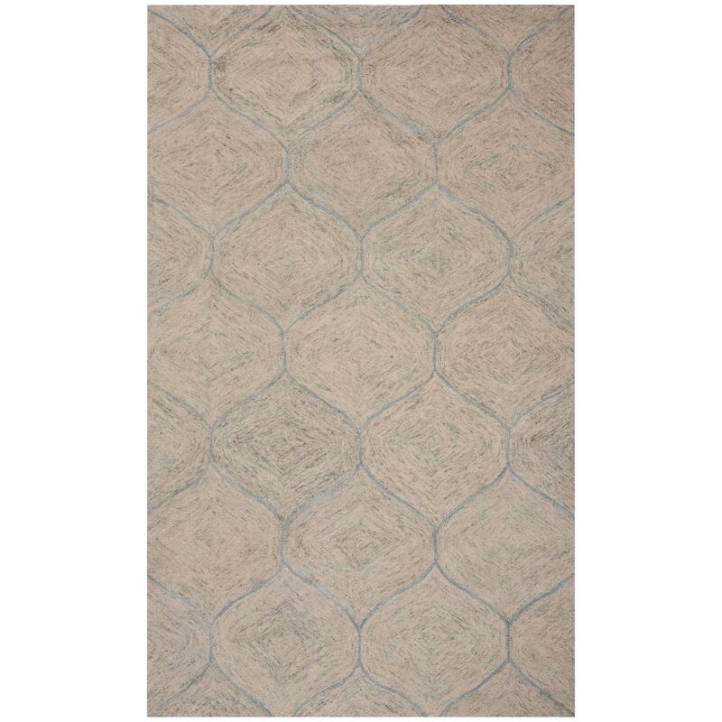 Alora Decor London Hand-tufted Trellis Rug - 3' x 5' - Green/White