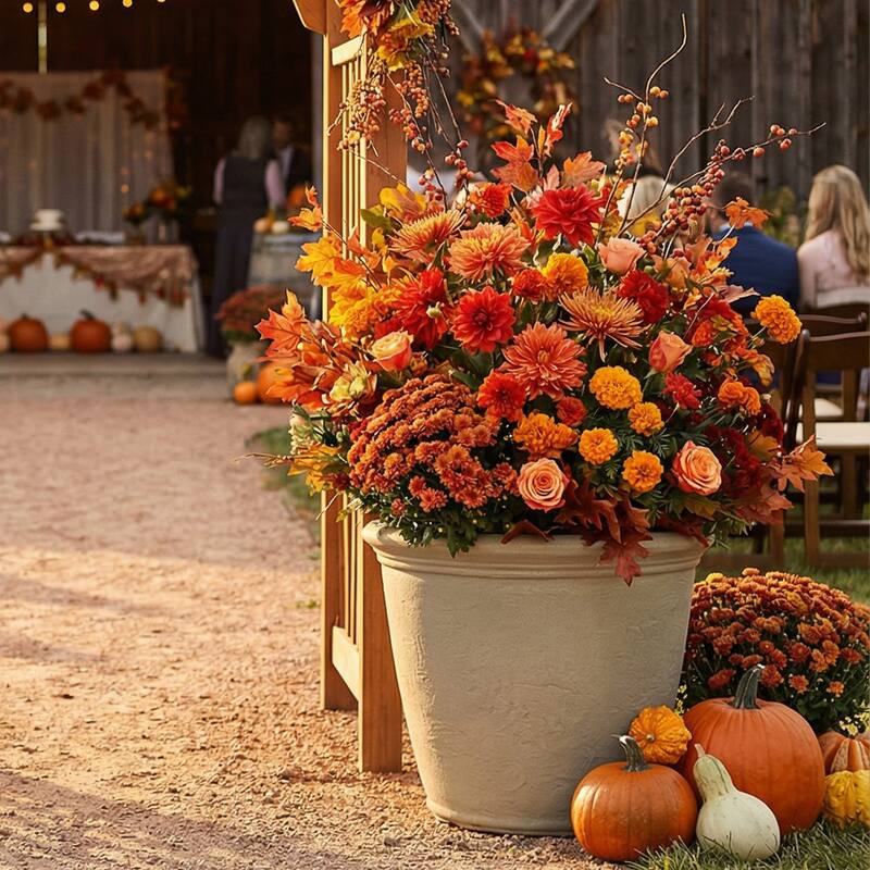 Sunnydaze Anjelica Outdoor Flower Pot Planter - 20-Inch - 4-Pack