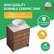 preview thumbnail 90 of 125, BNK 24/36/48/60 Inch Bathroom Vanity with Sink, Freestanding Bathroom Vanity with Soft Close Doors and Adjustable Shelf