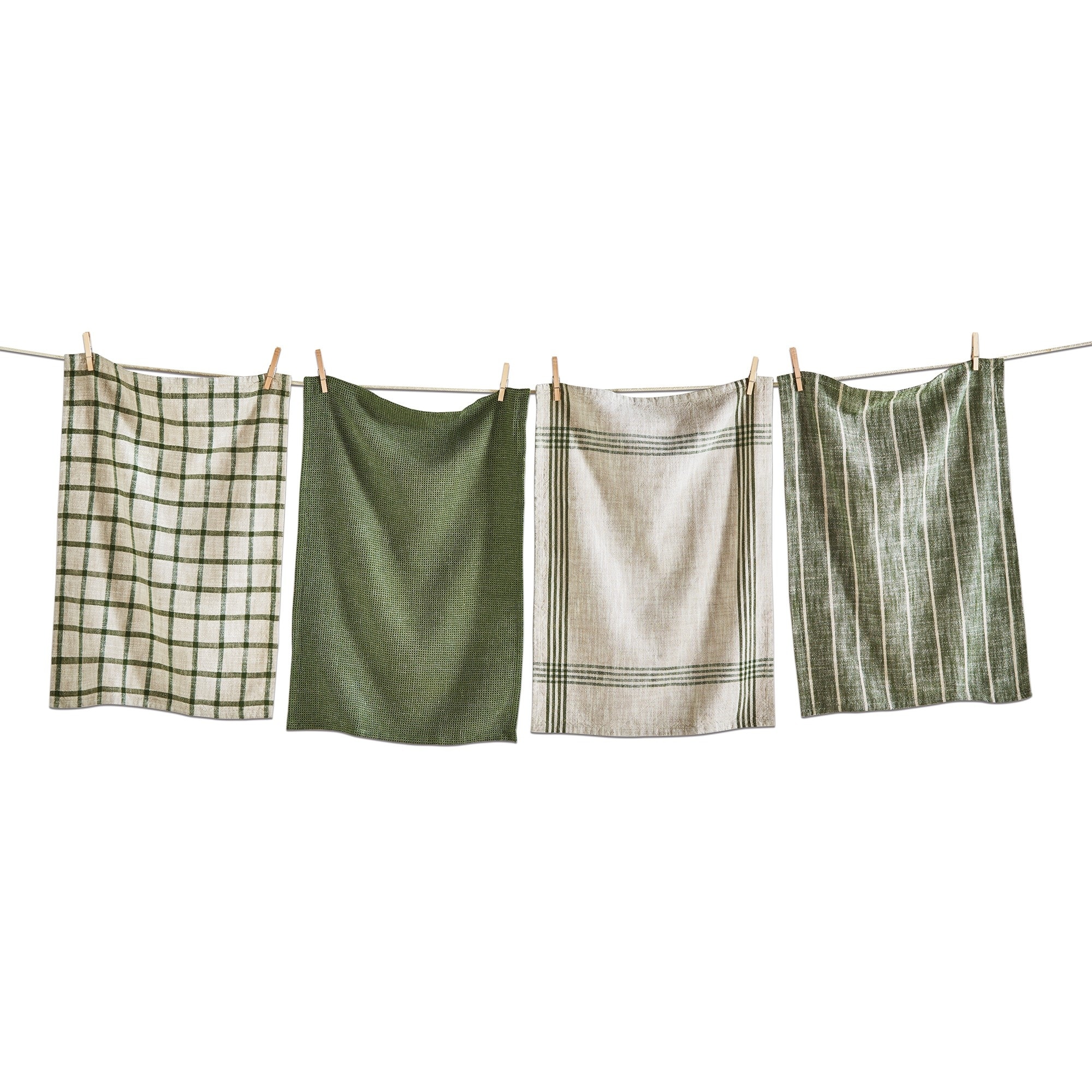 Canyon Woven Dishtowel Set Of 4 Olive Dish Cloth For Drying Dishes And Cooking