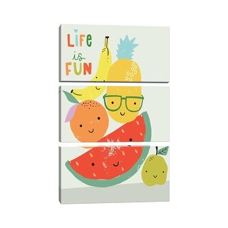 iCanvas "Fruity Fun II" by Caroline Alfreds 3-Piece Canvas Wall Art Set ...