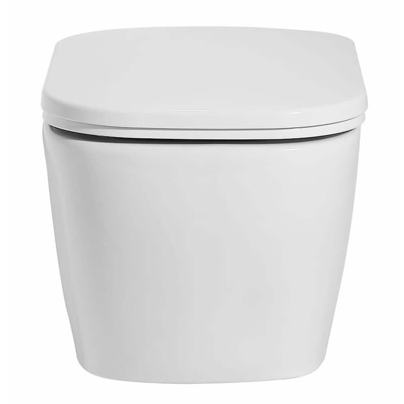 Eago 1.1 / 1.6 Dual Flush Wall Mounted One Piece Elongated Toilet - - White