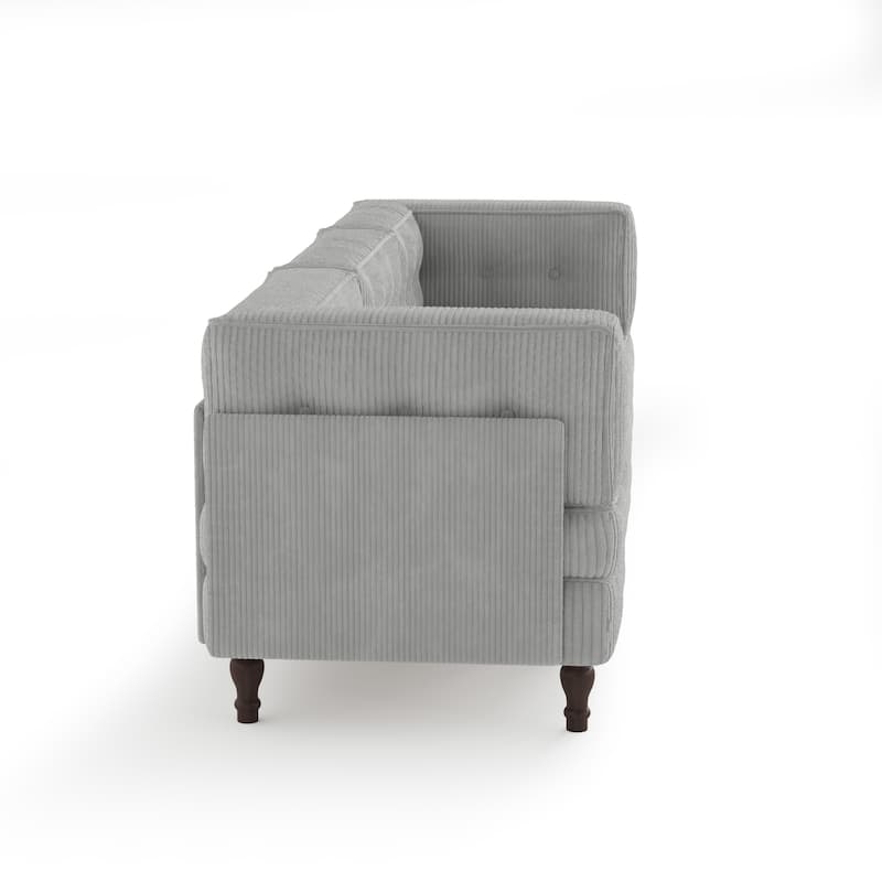 Oversized Modular Sectional Corduroy Fabric Tufted Sofa