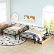 preview thumbnail 3 of 10, Multifunctional Design Metal Bunk Bed with Sturdy Frame, Safety Guaranteed, Enough Storage Space, Black