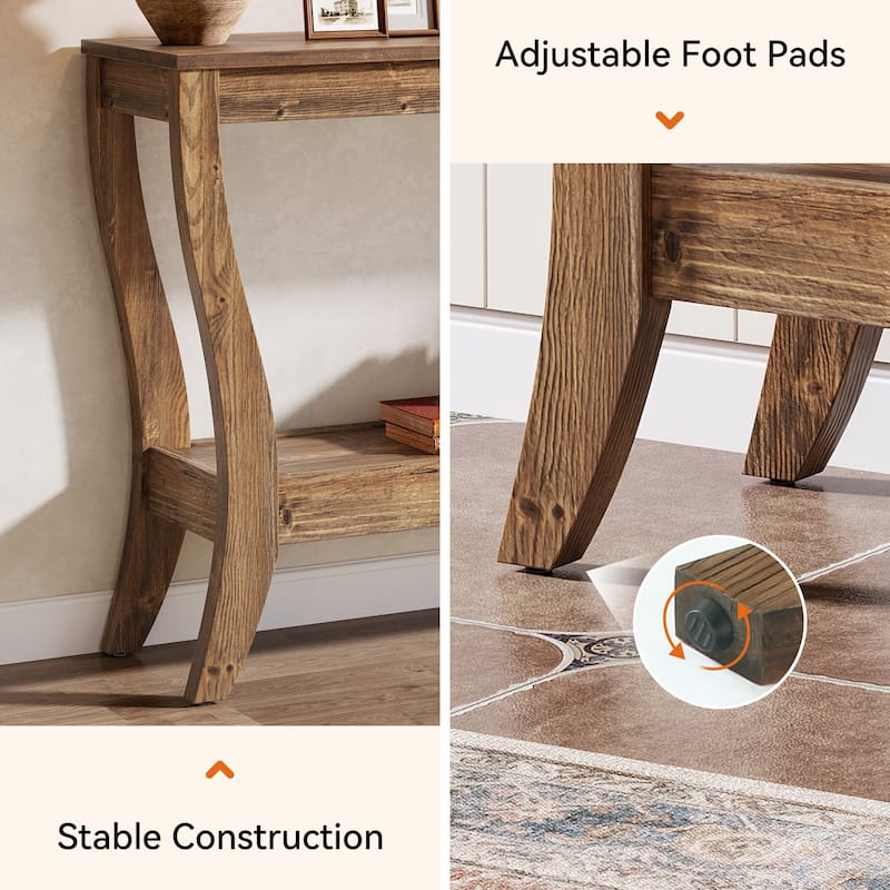 Solid Wood Console Table Behind The Sofa Table for Entryway
