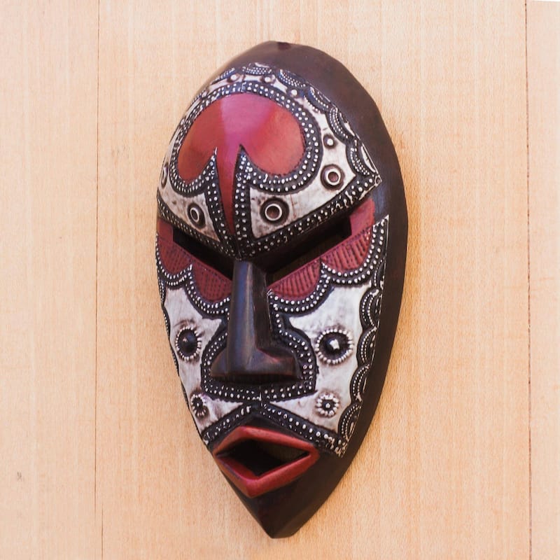 Handmade African Lover African wood mask (Ghana)