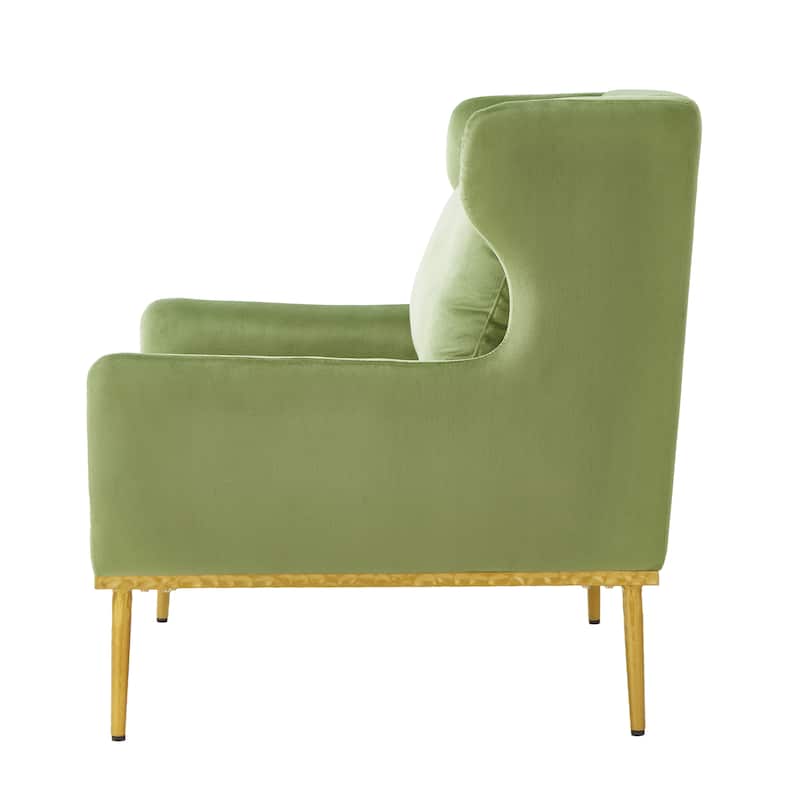Modern Armchair Velvet Accent Chair Reading Chair Single Sofa Chair for Living Room, Bedroom, or Reading Corner