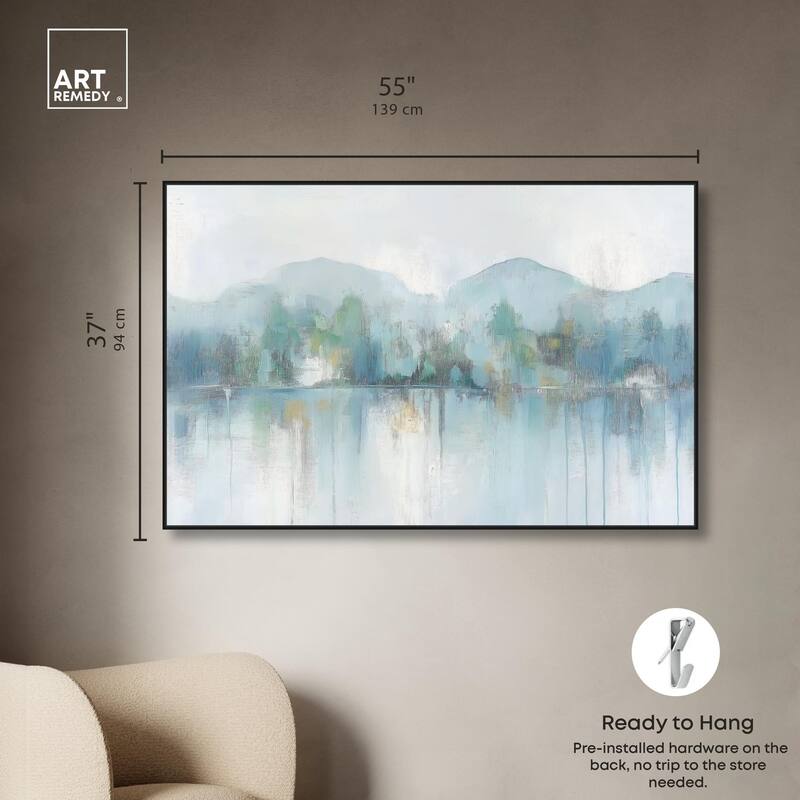 Mirrored Aqua Dream II Canvas by Art Remedy