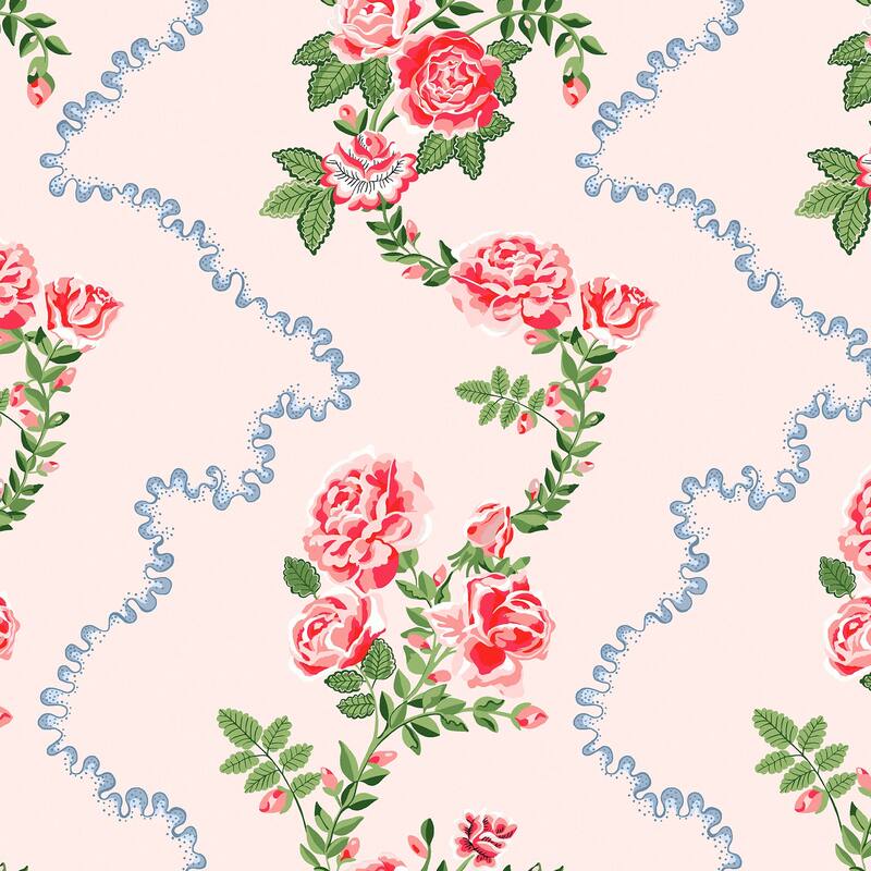 Cath Kidston Rose Flutter Pink Wallpaper