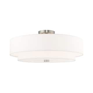 Livex Lighting Meridian 5 Light 22" Wide Semi-Flush Drum Ceiling