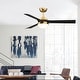 preview thumbnail 7 of 14, Fanimation Barlow 52 inch Indoor/Outdoor Ceiling Fan with LED CCT Select Light Kit and Remote - Brushed Satin Brass