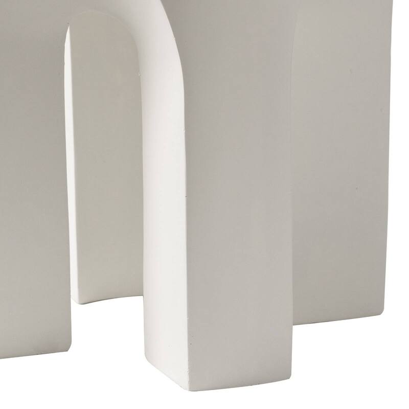 Round Side Table End Table in Fiberstone for Indoor and Outdoor
